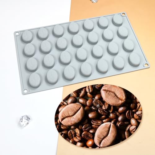 Bakeware Coffee Bean Shape Silicone Mold for Cake Mousse Dessert Chocoalte Non