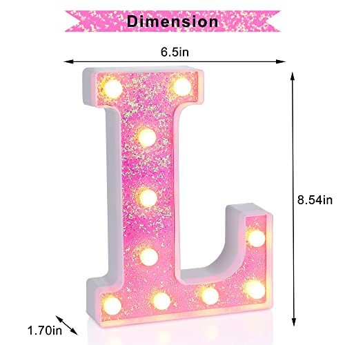 Pink Light up Letters (4.2329 Ounce)