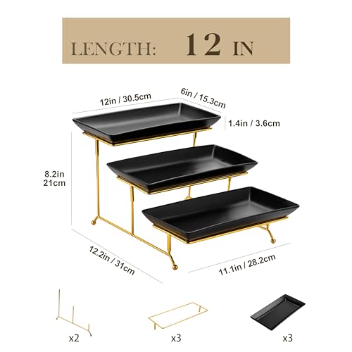 3 Tier Serving Trays for Party (3 Count)