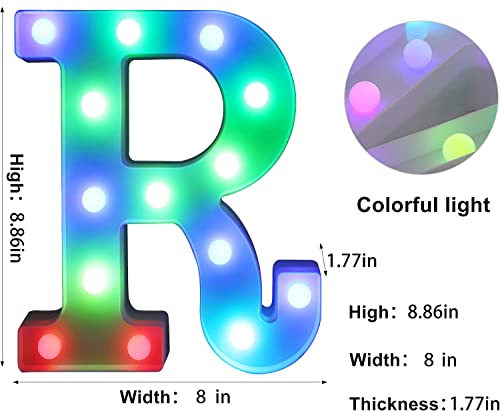 Colorful LED Letter Lights with Remote