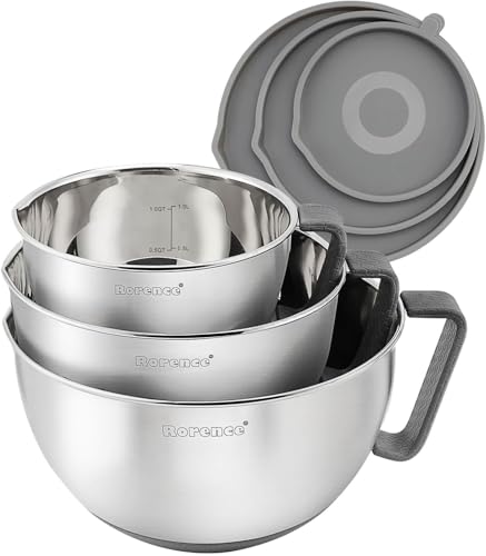 Stainless Steel Mixing Bowls Set with Lids