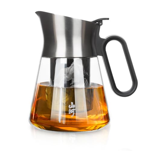 23oz Small Glass Teapot with Infuser For Loose Leaf Tea Steeper