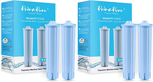 4 Pack PrimaPure Coffee Machine Water Filter Replacement for Jura Clearyl Blue 71445 (4 Count)