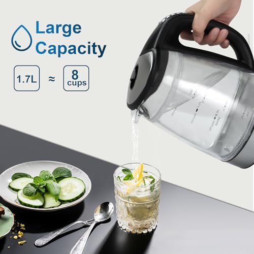 Cool Touch Electric Kettle with 6 Temp Presets for Tea