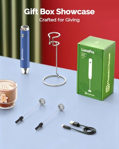 Rechargeable Milk Frother with Stand