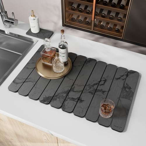 2PCS Stone Drying Mat for Kitchen Counter (2 Count)