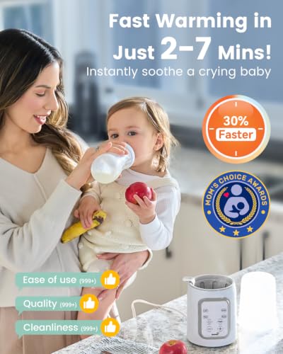 8-in-1 OG Fast Bottle Warmer with Timer, Gray