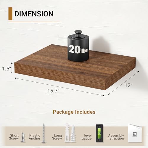 Deep Floating Shelves (2 Count)