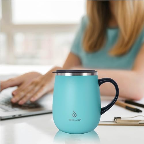 16 oz Insulated Coffee Mug with Lid and Handle