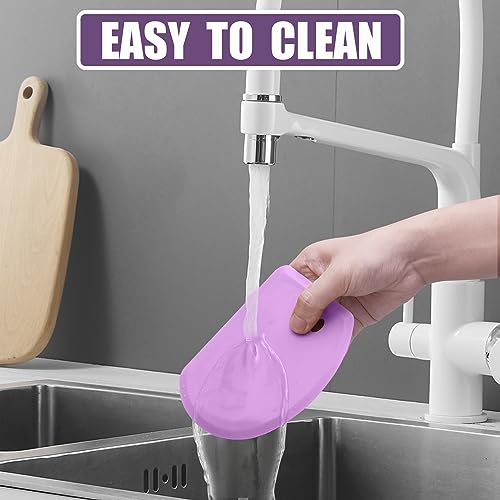Silicone Bowl Scraper Flexible Curved Edge Dough Scraper Baking Bread