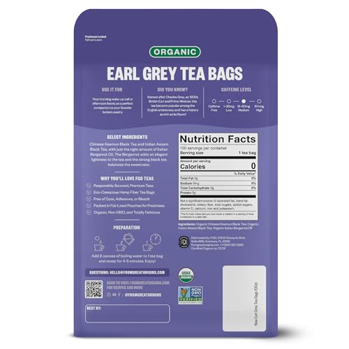 Organic Earl Grey Black Tea (100 Count)