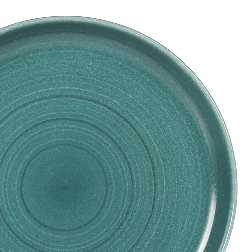 Clarina 16 Piece Double Bowl Stoneware Reactive Glaze Round Plates and Bowls Dinnerware Set