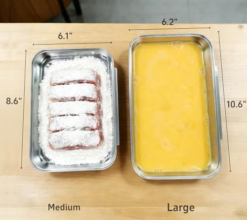 3 Piece Stainless Steel Breading Set (3 Count)
