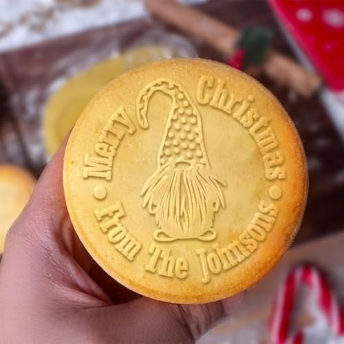 2025 Personalized Christmas Cookie Stamp Unique 3D Embossed Design Fun Tool for Baking Art