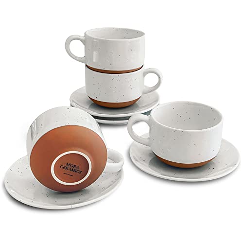 Mora Ceramics 8oz Cappuccino Mug Set of 4 (4 Count)