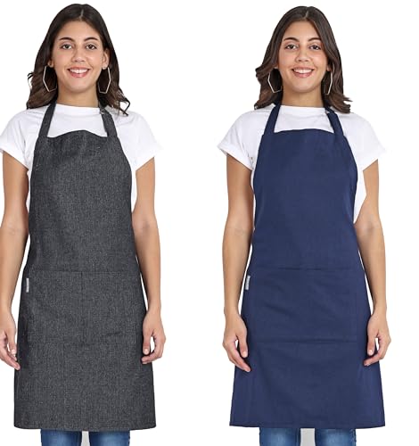 Chef Aprons Recycled Cotton Kitchen Apron with an Adjustable Neck with Long Ties