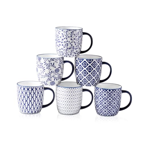Ceramic Coffee Mugs Set (6 Count)