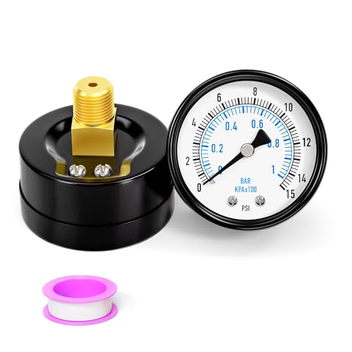 0 15PSI Well Pump Pressure Gauge 2" Dial Size