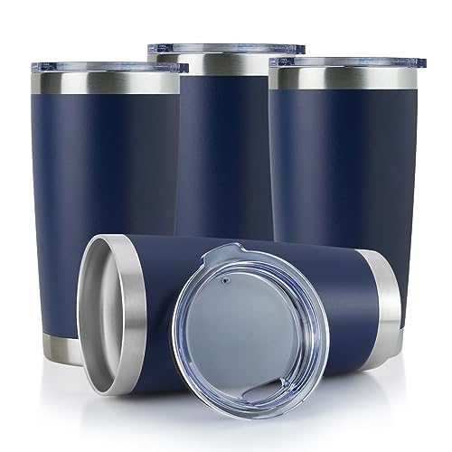 20oz Stainless Steel Tumbler Bulk with Lid (4 Count)