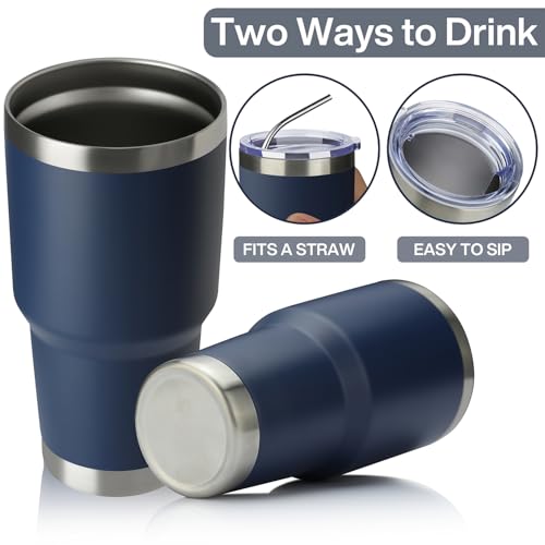 30oz Insulated Tumbler With Lids and Straws (8 Count)