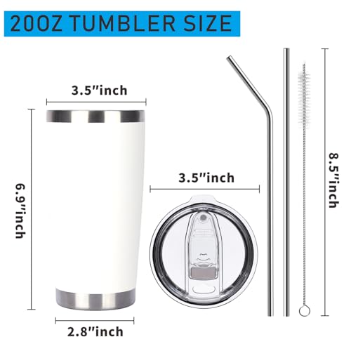 20oz Stainless Steel Insulated Tumblers Bulk (12 Count)