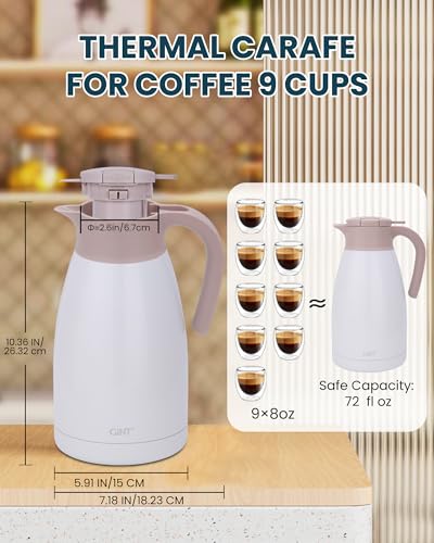 2.2L 74Oz Thermal Coffee Carafe