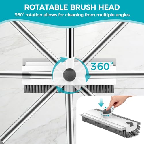 Floor Scrub Brush with 54in Adjustable Long Handle
