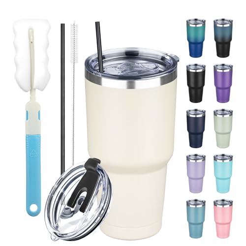 30 oz Tumbler with Lids and Straws