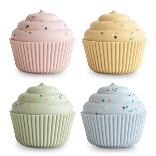 Silicone Mix and Match Cupcake Toy 4 Pack (4 Count)