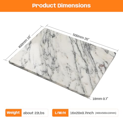 White Marble Cutting Board 12x16 Inch