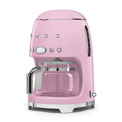 50's Retro Style Aesthetic Drip Coffee Machine with 10 Cup Glass Carafe