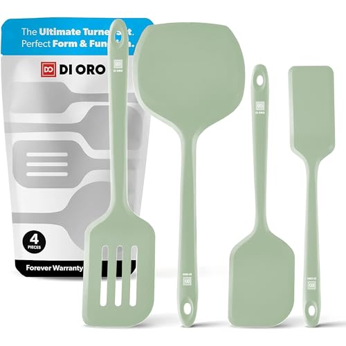 DI ORO Silicone Turner Spatula Set (4 Count)