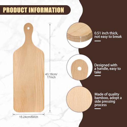 6 Pcs Wood Cutting Boards 17 Inch for Chopping Laser Engraving (6 Count)