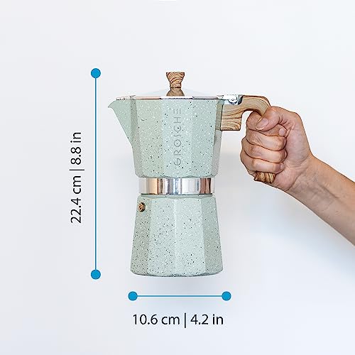 Milano Stovetop Espresso Maker Moka Pot 9 espresso Cup 15.2oz Mint (9 Count)