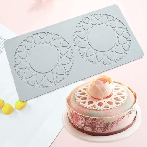 Hollow Tulip Flower Shape Sugar Craft Silicone Pad French Dessert Lace Mat Fondant Cake Mold Cupcake Decorating Silicone Mould