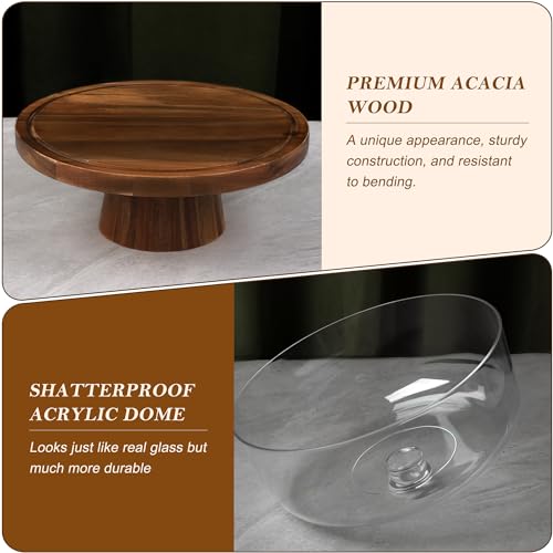Wooden Cake Stand with Lid