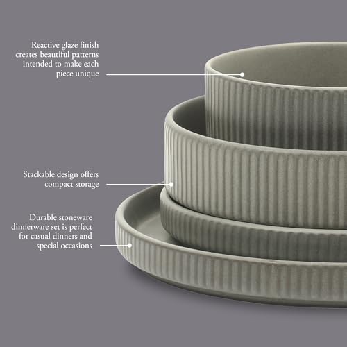 Deerfield 16 Piece Stoneware Dinnerware Set