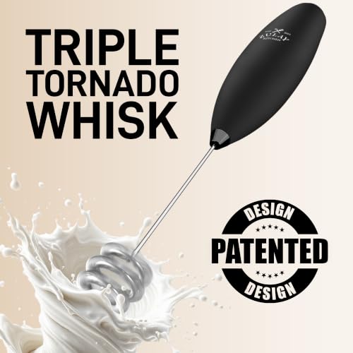 Powerful Milk Frother Wand With Duracell Batteries