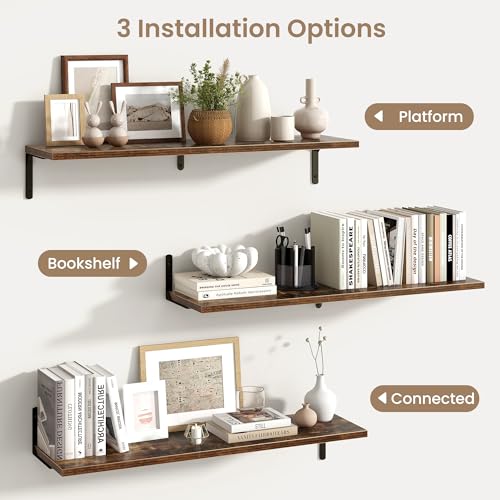 Deep Floating Shelves (2 Count)