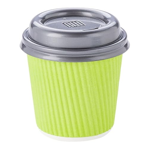 Ripple Wall Coffee Cups 500 Count 4 Ounce Insulated Eco Green Paper Cups