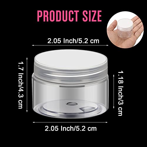 4 Pcs Plastic Jars Wide Mouth with Lids