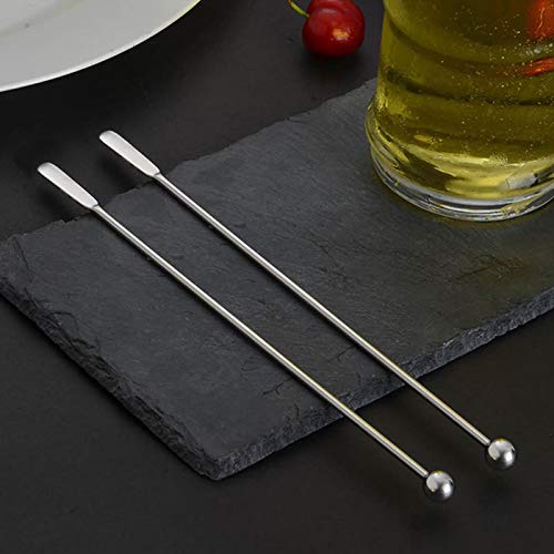 20 pcs Stainless Steel Coffee Beverage Stir Sticks Cocktail Stirrers Drink Swizzle Stick 7.4" Swizzle Stick Picks Tools (20 Count)