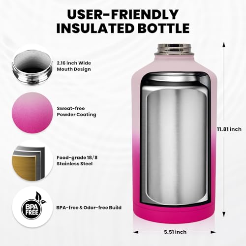 One Gallon Water Bottle Insulated 128 oz