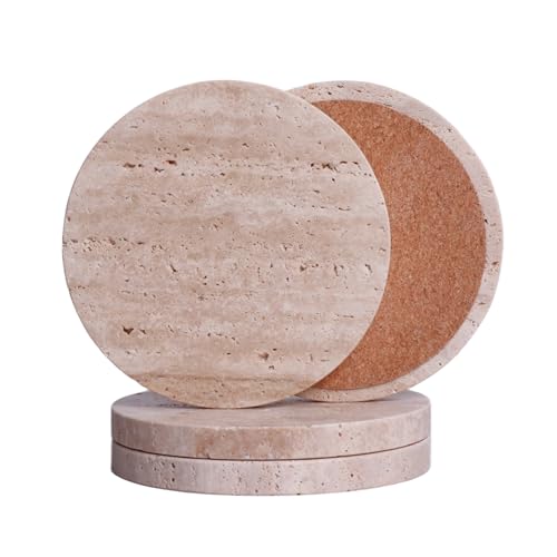 Travertine Stone Coasters (4 Count)