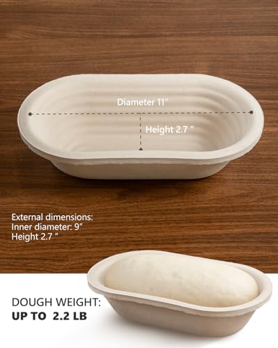 Wood Pulp Banneton Bread Proofing Baskets Set of 2