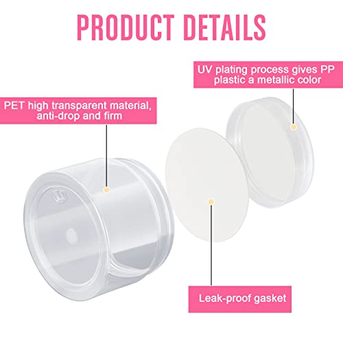 4 Pcs Plastic Jars Wide Mouth with Lids