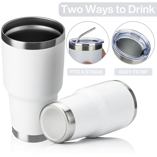 30oz Insulated Tumbler With Lids and Straws (12 Count)