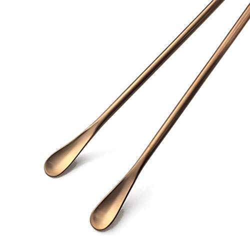 Matte Long Handle Spoon Cocktail Mixing Stirring Spoons Iced Tea Coffee Spoons with 8.6 inch Long Handle Brushed SUS304 Stainless Steel