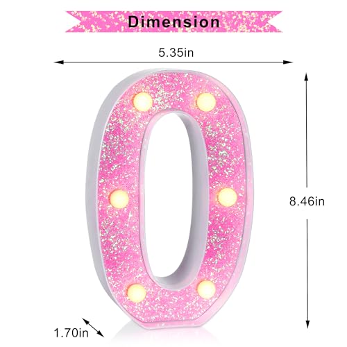 Pink Light up Letters