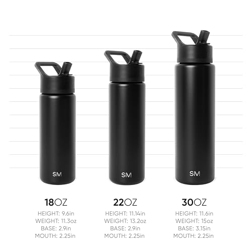 Insulated Water Bottle with Straw